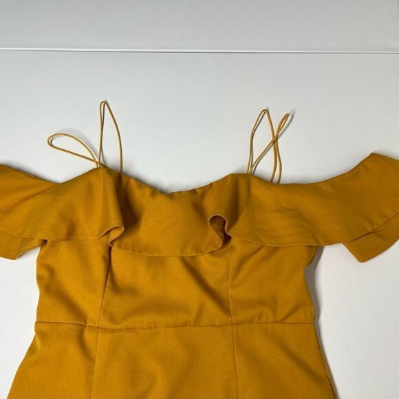 Ava. Ruffle Bustier Mini Dress Size L Sleeveless Zipped Lined - Picture 8 of 16